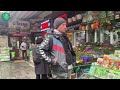 ISTANBUL TURKEY 2024 EMINONU - SIRKECI - BIRD BAZAAR 4K WALKING TOUR - CITY CENTER RAINLY DAY