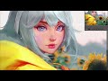 Digital Painting | Sunflower Photoshop Semi-Real【Speed Paint】