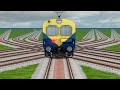 Seven Local Trains Crossing At Branched Railroad Tracks//Train simulator classic 2022 //Indian train