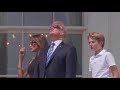 President Donald Trump, Melania, Barron, First Family Watch ECLIPSE From White House