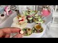 Miniature Afternoon tea 🍰🥪☕️| mini food cooking | minibuncafe