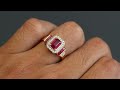 custom pink ruby jewelry - handmade vintage gold ring with ruby stone