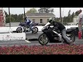 Kawasaki zzr600 vs Yamaha Fz1 drag race