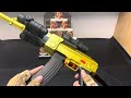 Special police weapon toy set unboxing, AK47 automatic rifle, sniper rifle, bomb dagger, gas mask