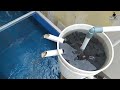 DIY fish pond filter from used buckets