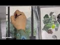 Rainy window and Flower Vase || Step -by -Step Acrylic Painting