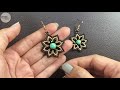 Flower earrings. DIY beaded earrings. How to make jewelry