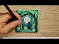 Painting 🎨 ideas: swinging with friend deep colours acrylic painting tutorial