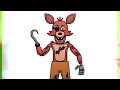 Como DESENHAR o FOXY - Como DIBUJAR a FOXY - Five Nights at Freddy's - FNAF Drawing Tutorial