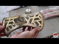 Restoration of an Antique Rusty Axe // Woodworking, Brass plating & Metal etching.