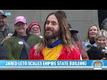 Jared Leto makes historic climb to top of Empire State Building