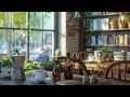 Stress Relief with Sweet Jazz Music - Cozy Spring Coffee Shop Space - Relaxing Jazz Music