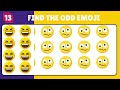 Find The Odd Emoji | Find The Odd One Out | Emoji Quiz😇😊 | Easy, Medium, Hard & Impossible #2