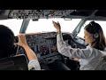Boeing B737 Landing | Girl Pilot Landing in Paris Charles de Gaulle Airport