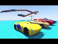GTA 5  SPIDER-MAN, Superheroes by Quad Bike Ride Over the Sea on the Spider Shark Bridge by