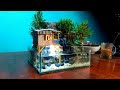 how to make mini aquarium dioramas Guppy | Waterfall mini