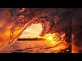 Vídeo relaxante com imagens do pôr do sol
