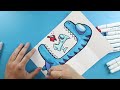 Drawing AMONG US MOSASAURUS Surprise Fold For Kids!