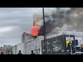 Denmark's Old Stock Exchange Building on Fire in Copenhagen