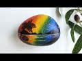 Very Simple & Easy Acrylic Painting on Stone｜Step by Step #880｜Painted Rocks｜Satisfying