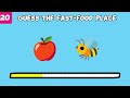Guess The Fast Food Restaurant By Emoji |Food Quiz| 🍔 🍟