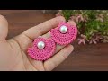 gorgeous pearl crochet earrings model