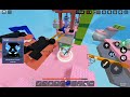 I won against 2 tryhards on a 2v1 using the bounty hunter kit in Roblox Bedwars! (on mobile only!)