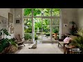 Thinking Cat and Piano Melody 🌿 Peaceful Garden Landscape