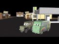 Sheriff and McQueen Chase into Radiator Springs! - Sketchup Animation