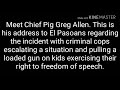 El Paso Tx Chief Pig Greg Allen address regarding criminal cops