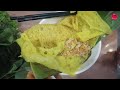 បាញ់ឆែវ ​ Crispy Rice Pancake Banh Xeo,Banh Chao made of rice flour and other