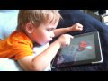 Evan plays on iPad