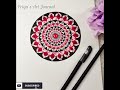 Easy Mandala art for beginners step-by-step Mandala 100% stress relieving art therapy full process