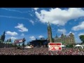 Maria Aragon on Canada Day singing the National Anthem and meeting dignitaries