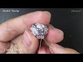 Swarovski beaded ball earrings. Super easy to make for beginners. Beading tutorial