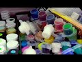 Oddly Satisfying Trying to Clean Old Crusty Acrylic Craft Paint Cookie Swirl C Video