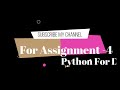PYTHON FOR DATA SCIENCE | ASSIGNMENT WEEK 3 | SOLUTION