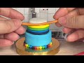Miniature Rainbow Sky Cake! 🎂 Real edible Mini food cooking baking birthday tiny cake | minibuncafe