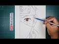 Drawing KAKASHI HATAKE [Mangekyou Sharingan Eyes] - Half Face Drawing