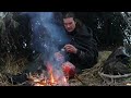 6 Days Winter Camping: Frozen Lake ICE FISHING (Narrated) Survival Shelter