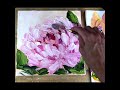 Acrylic Abstract Flower Painting /Peony/ Tutorial for Beginners/ Palette knife Painting