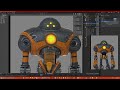 Robot Mech Rebot Hardsurface Modeling in Blender (Full Time-lapse) part 1