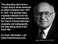 Milton Friedman on Slavery and Colonization