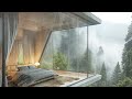 Fall Asleep in Hilltop Bedroom with Heavy Rain Sounds and Smooth Jazz Piano | Music for Rest & Relax