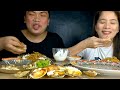 PANCIT CANTON LUMPIA SARIWA BAKED SCALLOPS CHICKEN BBQ | MUKBANG PHILIPPINES | FILIPINO FOOD