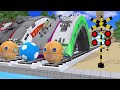 電車アニメ | Railway Crossing | 電車アニメ | police railroad crossing fumikiri train #1