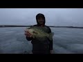 FIRST ICE PANFISH - Day 1 Up North + Underwater Footage