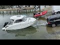 Solo Boat Launch and Retrieve for my Antares 7- How I do it with Mercedes ML350 Bluetec