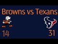 Browns vs Texans: Texans pulling away!