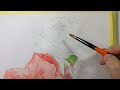 [Eng]복고풍| 60대 엄마 그림 그리기 | 장미 수채화 방법| 연습 | 수채화 초보 5 개월 #art #painting